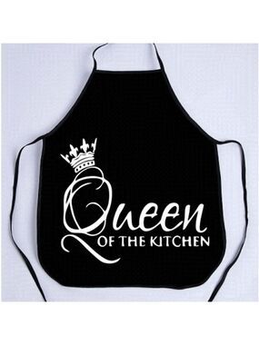 FOR the Queen in Your life Graphic Queen of the Kitchen Tie Apron NEW